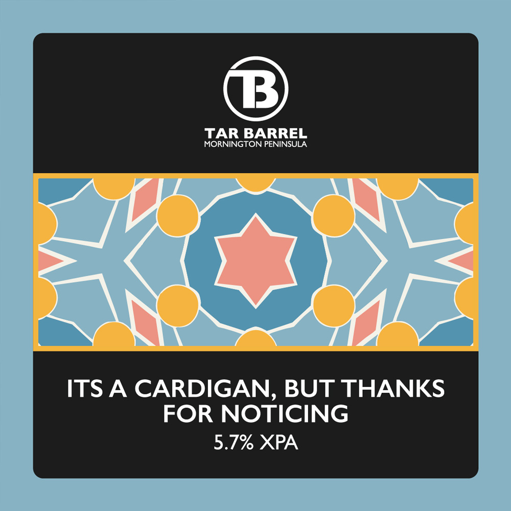 Tar Barrel Its a Cardigan, but Thanks for Asking Italian Pilsner 5.0%ABV