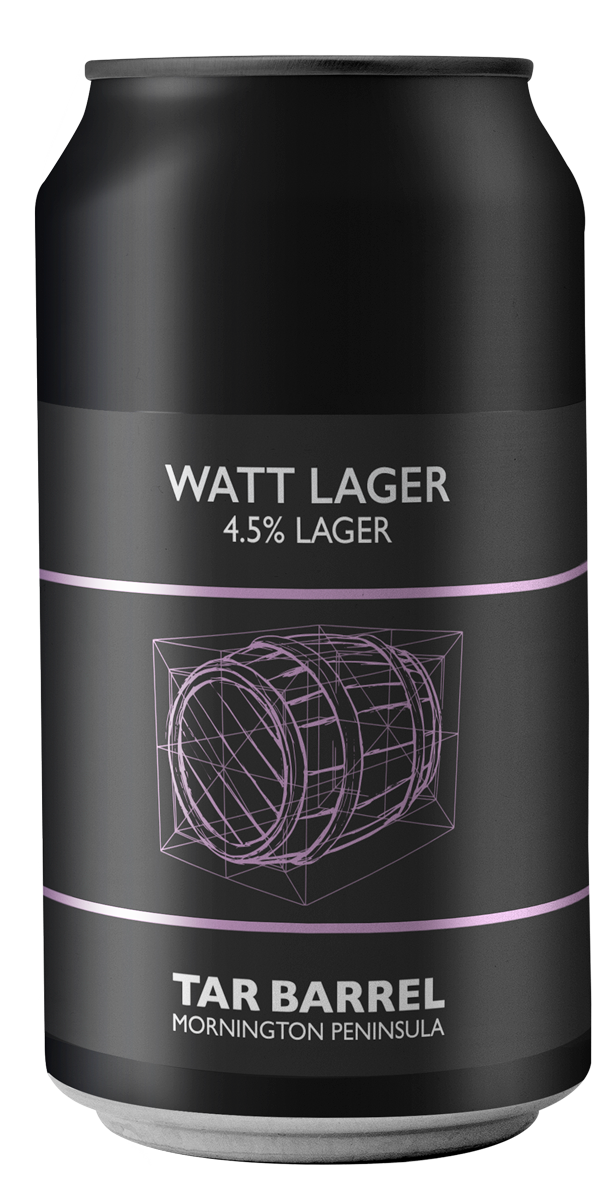 Tar Barrel Watt Lager can